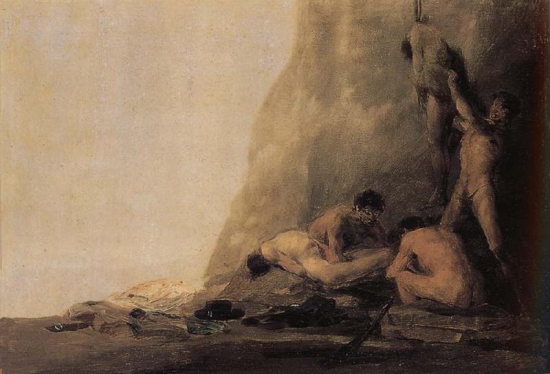 Francisco Goya Cannibals preparing their victims oil painting image